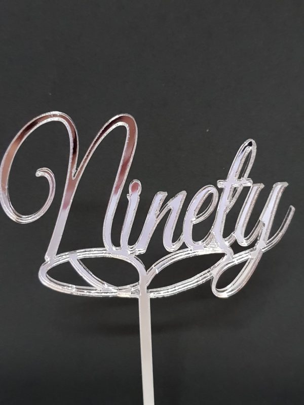 Acrylic Cake Topper - Ninety