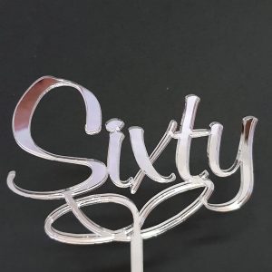 Acrylic Cake Topper - Sixty