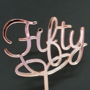 Acrylic Cake Topper - Fifty