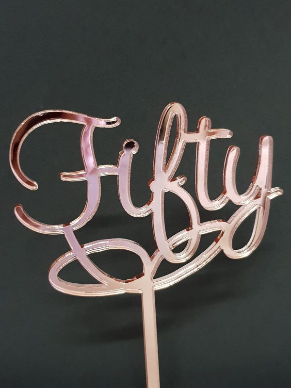 Acrylic Cake Topper - Fifty