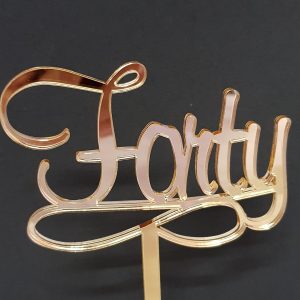 Acrylic Cake Topper - Forty