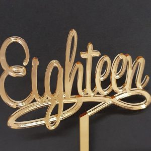 Acrylic Cake Topper - Eighteen