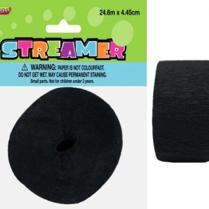 Crepe Streamer - Black