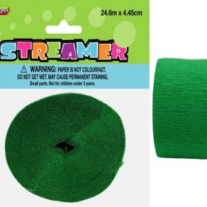 Crepe Streamer - Emerald Green