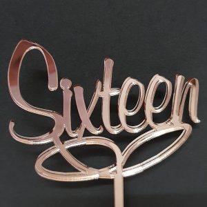 Acrylic Cake Topper - Sixteen